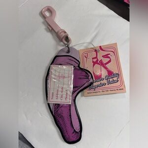 Ballet Shoe Luggage Tag Keychain NWT